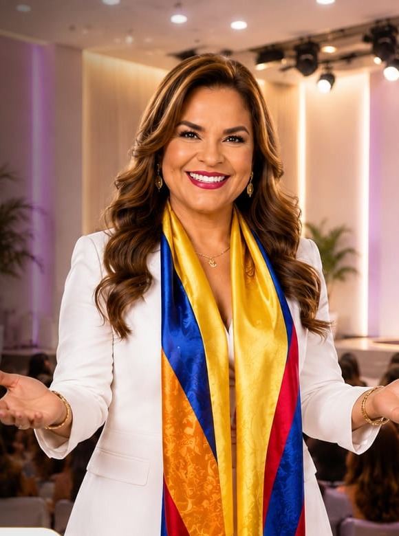 Yaneth M. Moncayo Giraldo dando la bienvenida a la Academia CREYAN de Oratoria y Expresividad Consciente